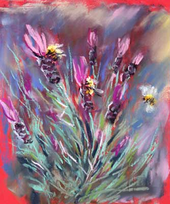 gina_wright_bees_on_lavender_pastel.jpg