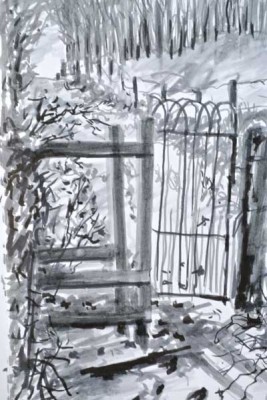 gina_wright_sketch_of_gate_and_path